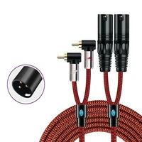 dual 3pin xlr to 2 x rca male audio cable for mixing console amplifier microphone speaker mixer home theater shielded cords