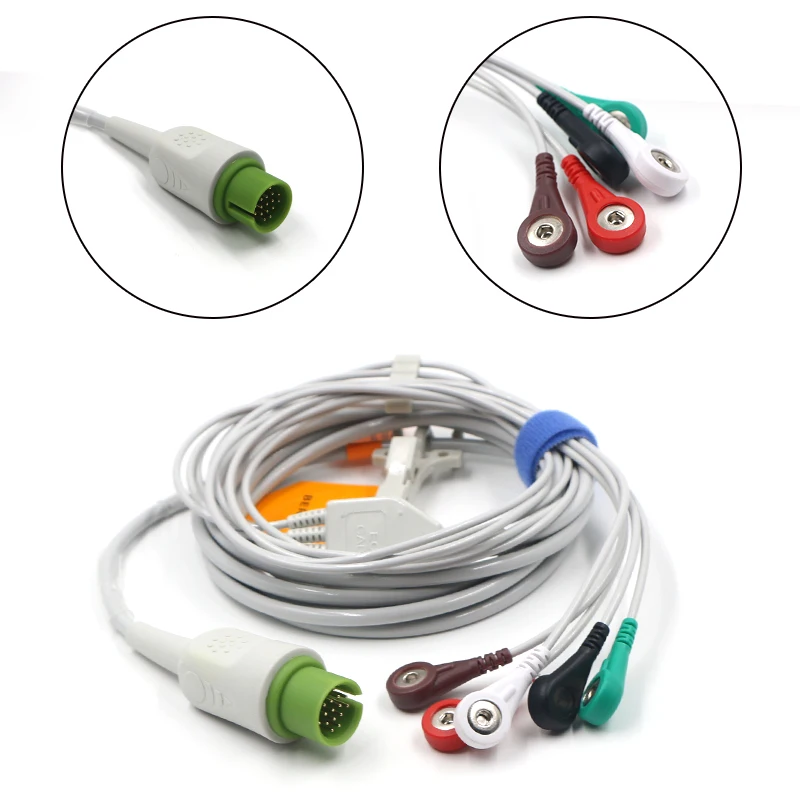 

quick shipping!!BERRY 2019 Spacelabs 15 Pins ECG Cable 5 lead