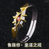 anime code geass lelouch of the rebellion s925 sterling silver royal road ring adjustable jewelry cosplay gifts