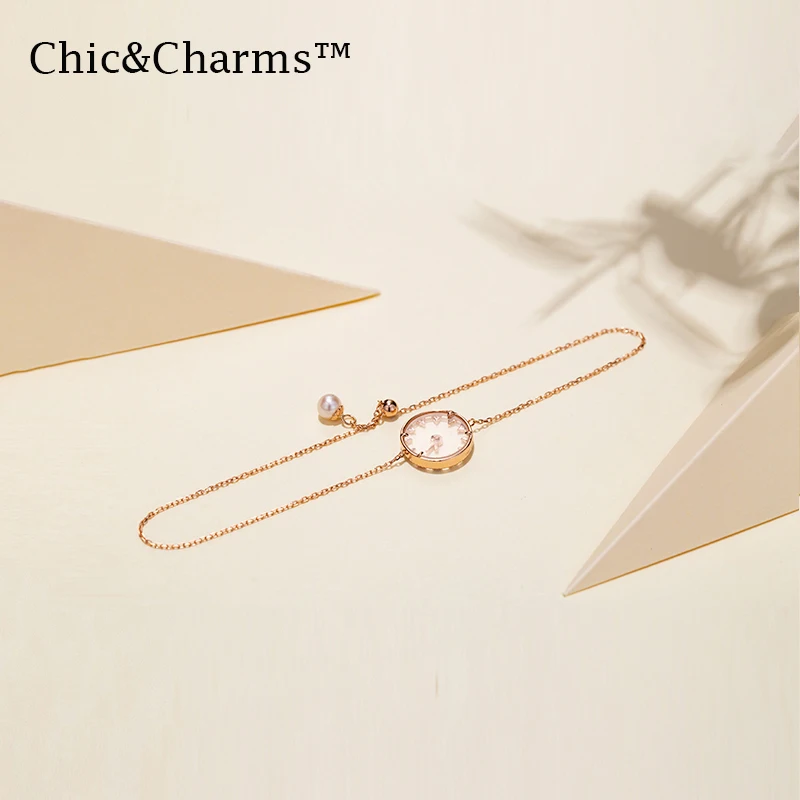 Шикарные и очаровательные браслеты 9 к 14 из настоящего розового золота женские