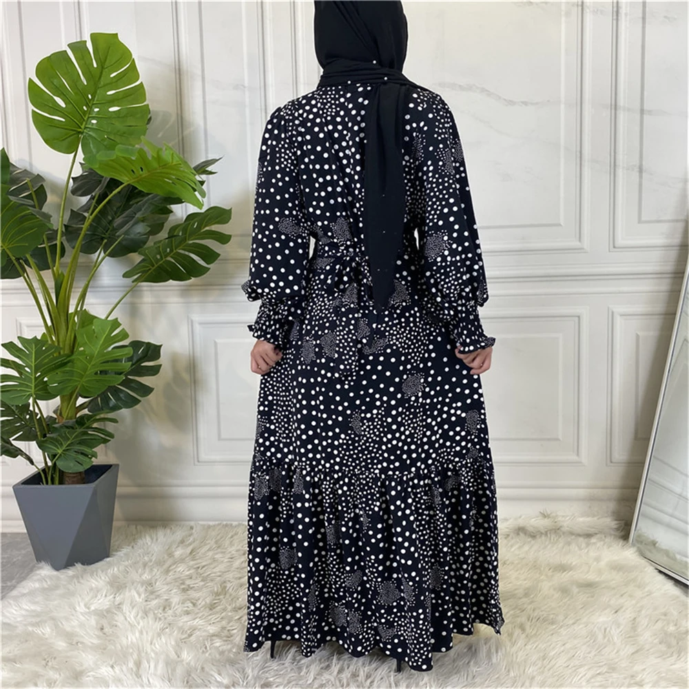 Дубай abaya платья в горошек кафтан Abaya пакистанский Турция Ислам Арабский