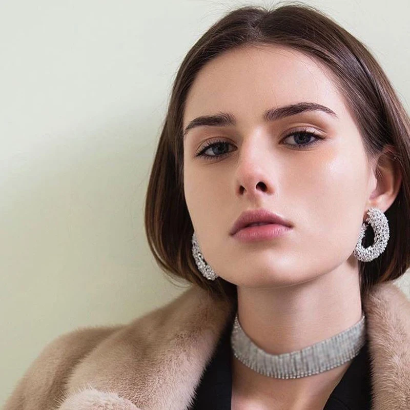 Женские серьги-подвески с фианитом BeaQueen серьги в богемном стиле крупными