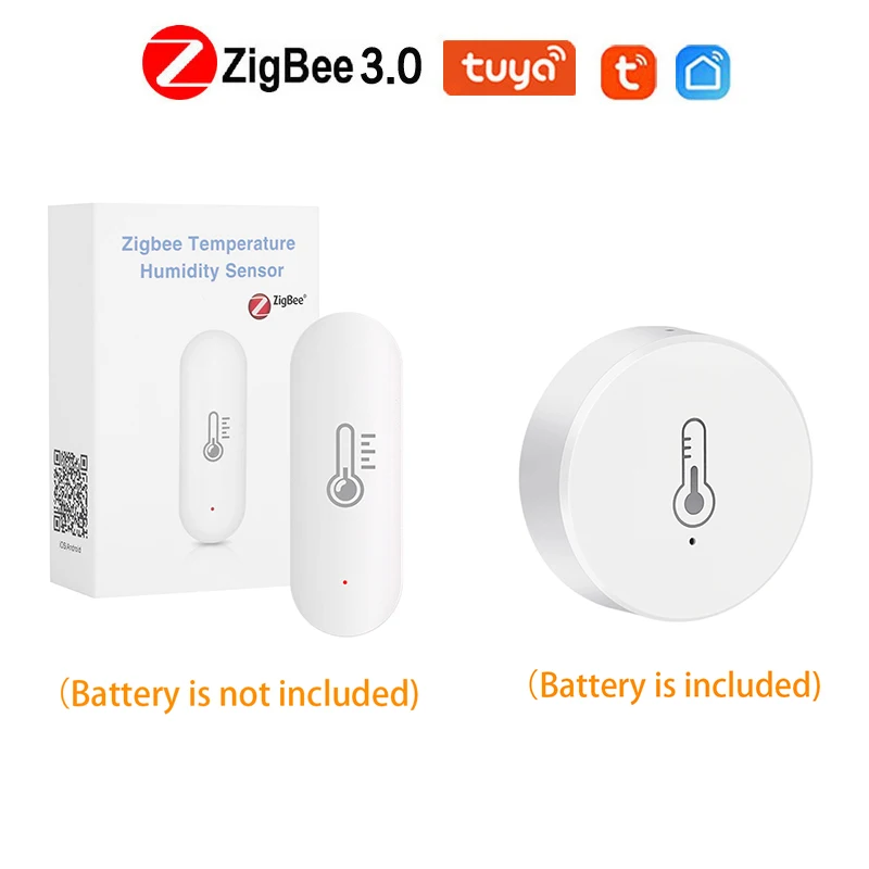 

Датчик температуры и влажности Tuya Zigbee, термометр для умного дома, работает с Google Assistant и Tuya Zigbee Hub, 2 вида
