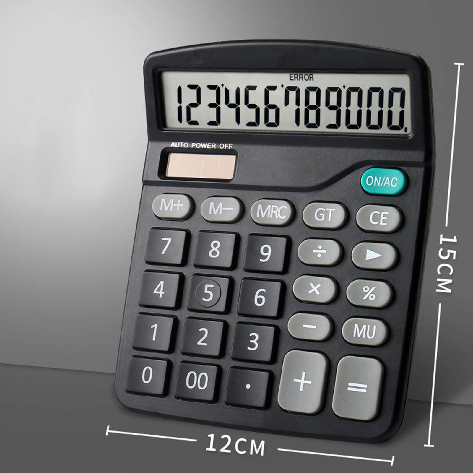 

Desktop Calculator 12 Digit Large LCD Display Solar Battery Dual Power for Home Basic Office Kid Gift School Supplies Stationery