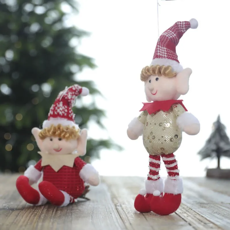 Елочные подвесные украшения эльф девочка с длинными ногами подарок игрушка