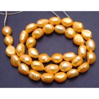 qingmos 7 9mm baroque natural orange pearl loose beads for jewelry making diy necklace bracelet earring diy strands 14 los593
