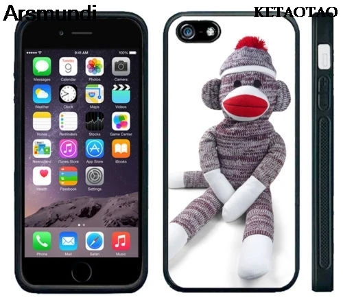 KETAOTAO носки обезьяна кукла чучела телефонные чехлы для iPhone 4S 5C 5S 6S 7 8 Plus X Samsung чехол