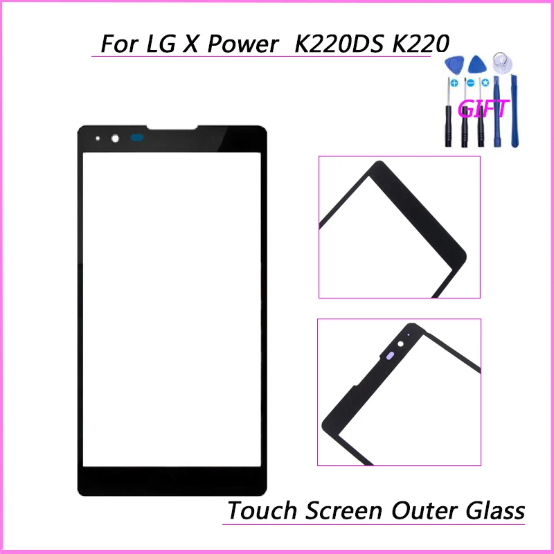 Для LG X Power K220DS K220 LS755 K450 внешнее Переднее стекло крышка объектива для lg xpower сменная