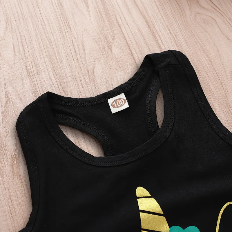 Черная рубашка с милым животным принтом футболка для мальчиков летний топ без