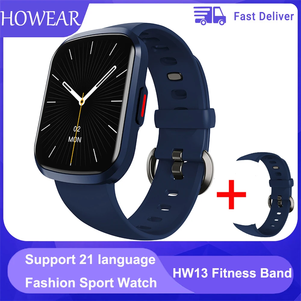 

HOWEAR HW13 Smart Band Waterproof Men Alarm Clock Bluetooth Women Smart Watch Pedometer Sport Modes Fitness Tracker High Quality