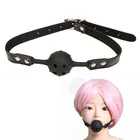 Безопасный силиконовый открытый рот кляп мяч с отверстиями бондаж удерживающие интимные игрушки для женщин рабский кляп с открытыми отверстиями для пар