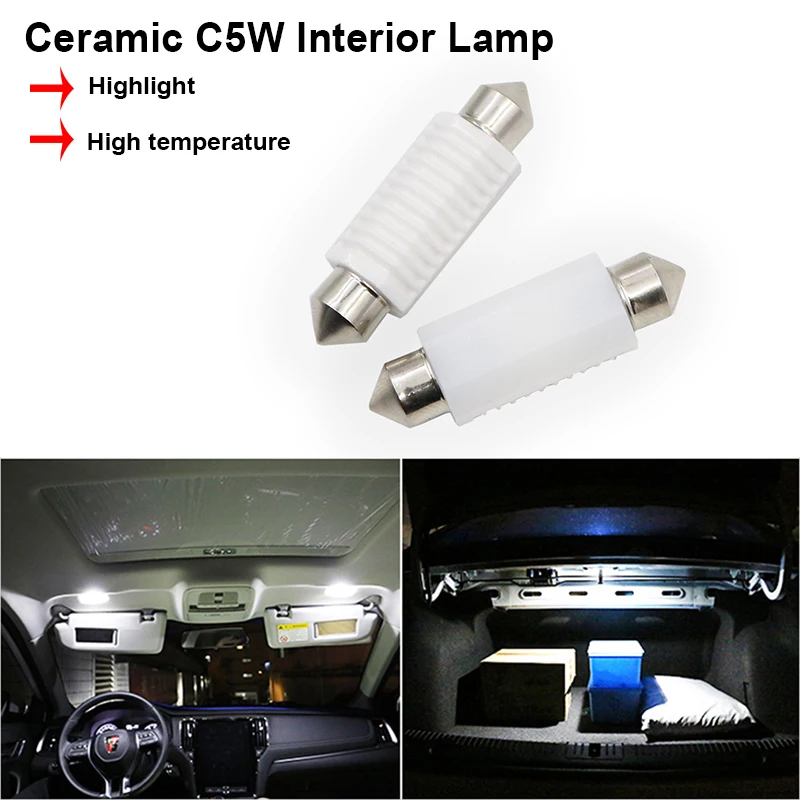 2X автомобильные C5W светодиодный лампы для дверей автомобиля Renault Megane 2 3 Duster VW Touran