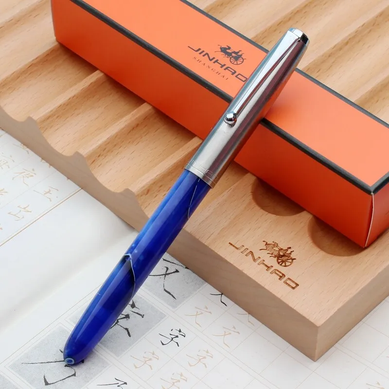 Jinhao 51A Роскошная ручка для мужчин с пером 0,5 / 0,38 мм. Очень тонкое перо для каллиграфии. Школьные канцелярские принадлежности для письма в офисе.