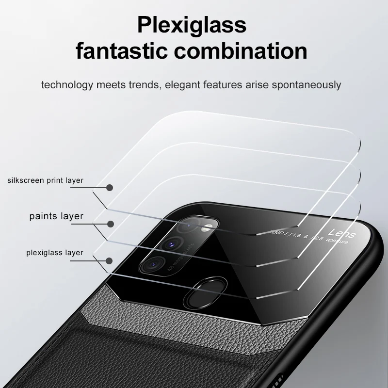 Чехол для Samsung Galaxy M30s M307FD Модный чехол из органического стекла и поликарбоната