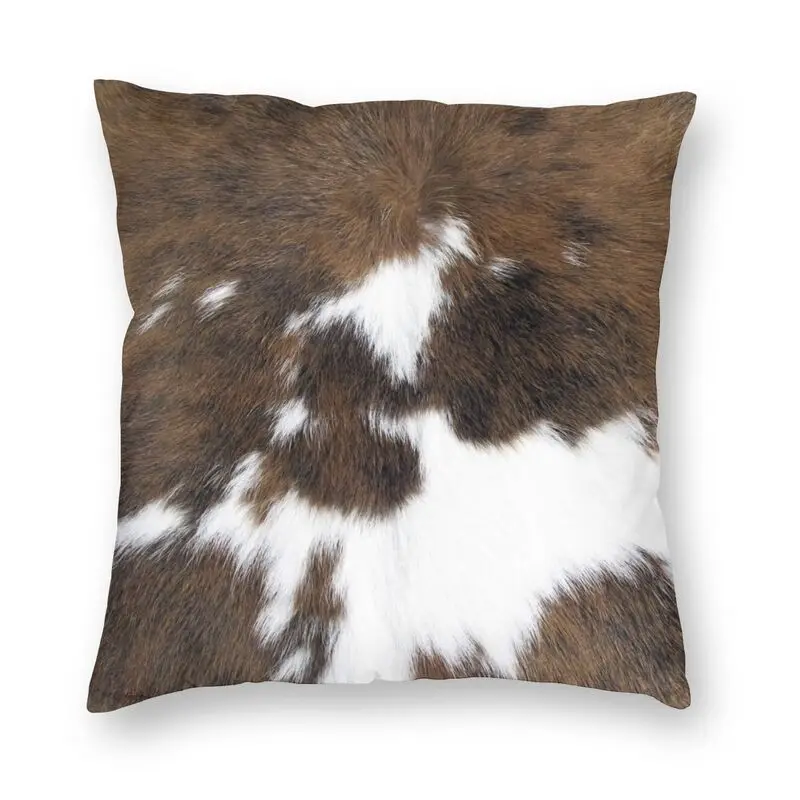 

Fashion Simulated Cowhide Texture Square Throw Pillow Cover Home Decor 3D Two Side Print Cushion Cover for Sofa