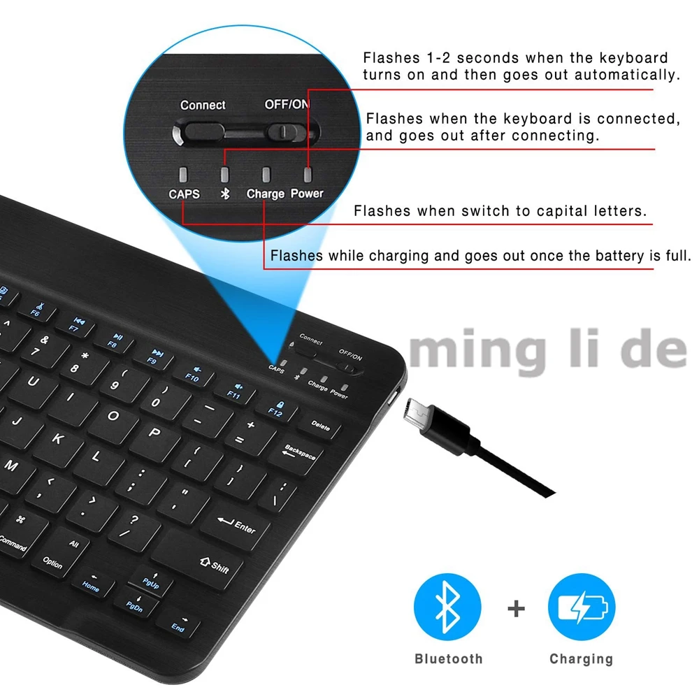 Ультратонкий портативный мини беспроводной Bluetooth клавиатура для ноутбука iPad Apple Mac планшет для смартфона Поддержка IOS Android Windows