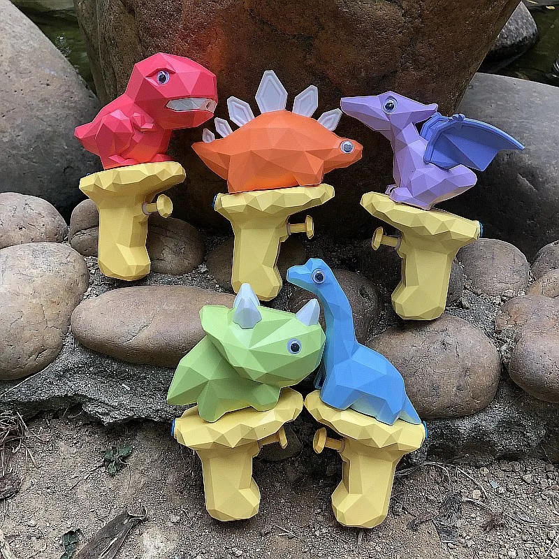 

Summer 3D Dinosaur Water Gun For Kids Cute Cartoon Press Pistol Guns Beach Garden Toy Pool Bath Party Pool Water Fight Toys