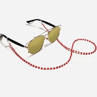 stylish round pearl beads eye glasses sunglasses spectacles eyewear chain holder cord lanyard chain cord holder neck strap rope