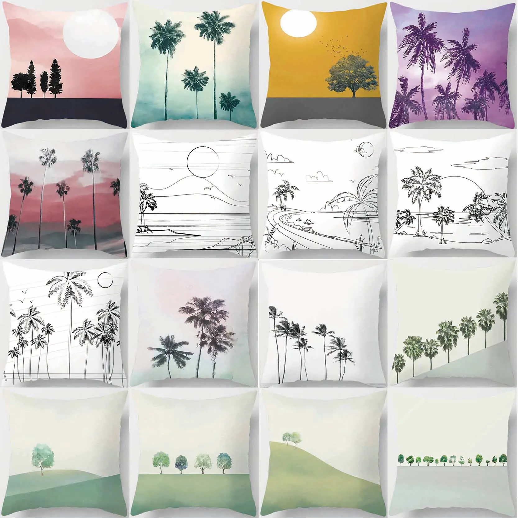 

Простая печать на дереве квадратная Наволочка украшения для дома Автомобильная подушка для дивана крышка 45 см * 45 см