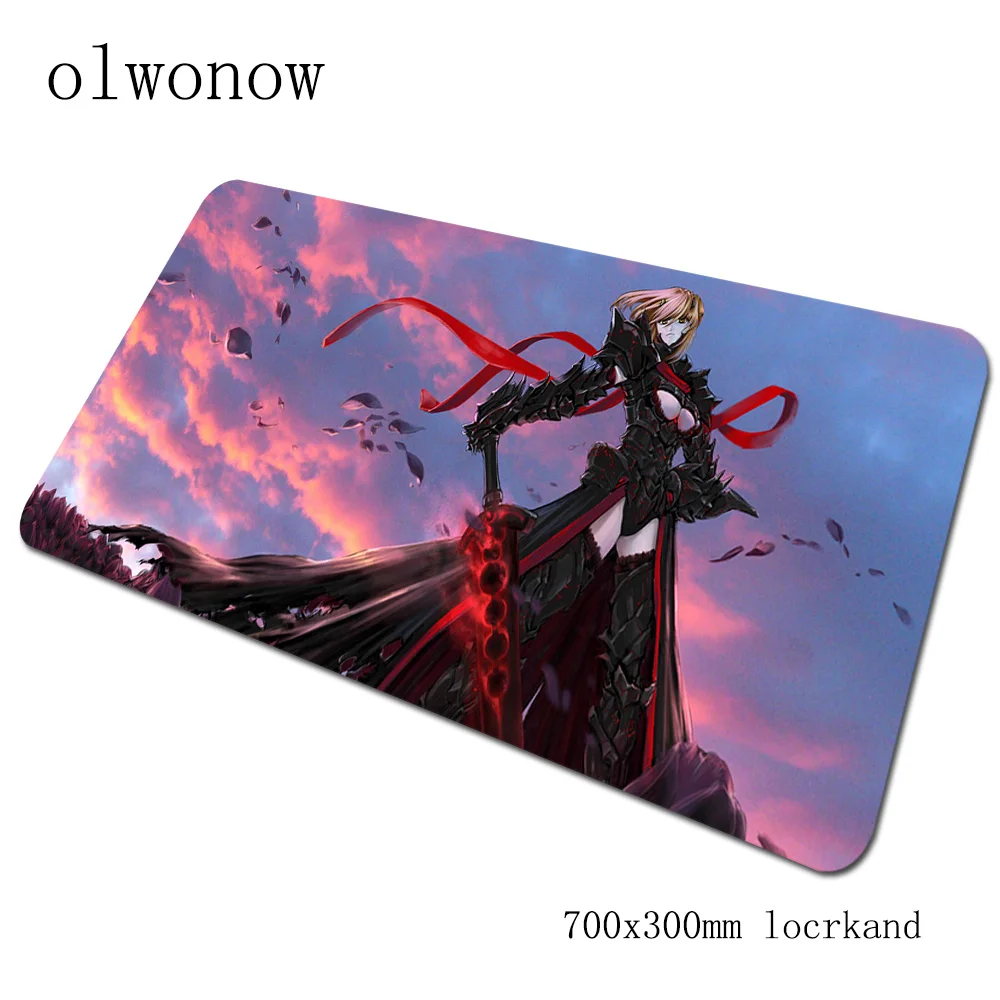 Фигурка коврик для мыши 700x300x3 мм подарок для мальчика компьютерная мышь коврик геймпад pc gamer игровой коврик для мыши fate Настольный коврик для офиса padmouse