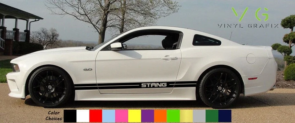 

For 1Pair/2Pcs d Mustang Side Door Panel Vinyl Decal Sticker Kit Graphics