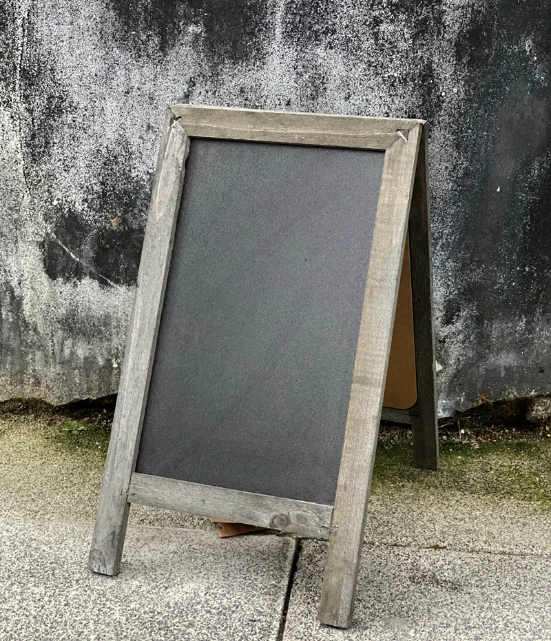 

Vintage Wood Decorative Blackboard A Framed Stand Double Sides