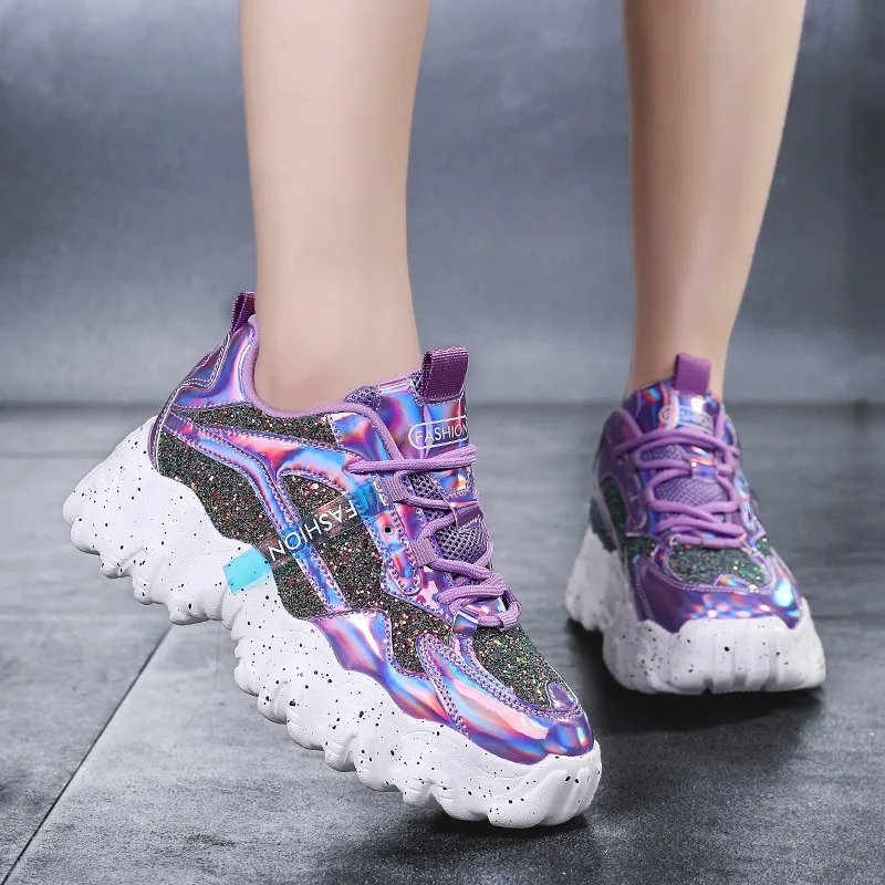 Женские кроссовки в Корейском стиле на толстой подошве женские дышащие