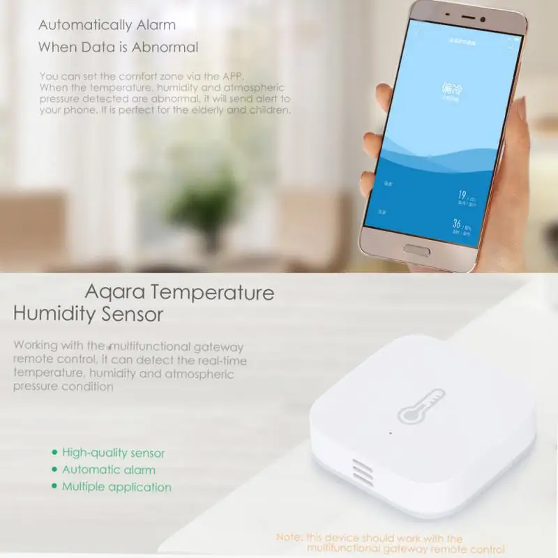 

Aqara Temperature Smart Air Pressure Humidity Environment Sensor Remote Control Zigbee Work With MiHome Homekit For Xiaomi Mijia