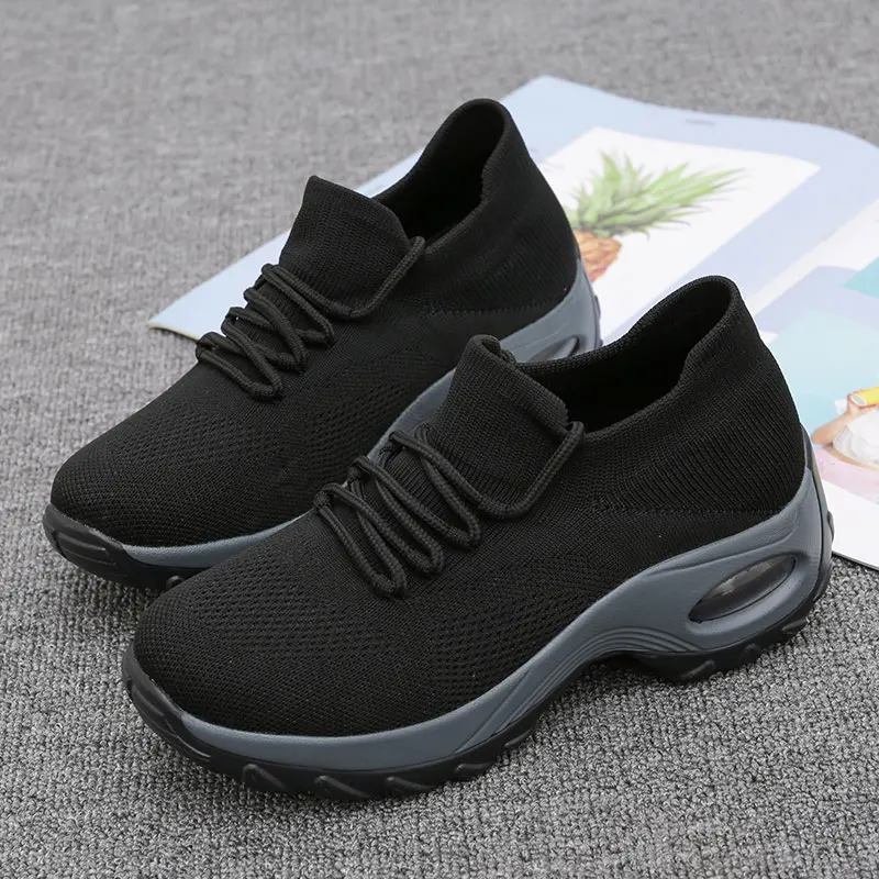 MWY/Женская обувь на плоской платформе Повседневная Кроссовки танкетке со