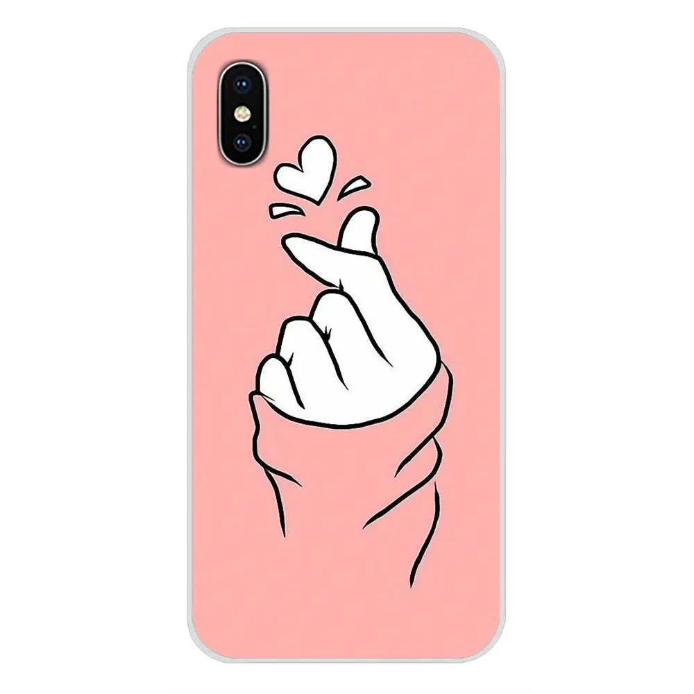 Черный прозрачный чехол из ТПУ с надписью Love on the finger kpop для Huawei Nova 2 3 2i 3i Y6 Y7 Y9 Prime Pro