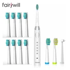Ультра звуковая электрическая зубная щетка Fairywill FW-508, 5 режимов, водонепроницаемая, IPX7, сменные насадки, зубная щетка для взрослых и детей