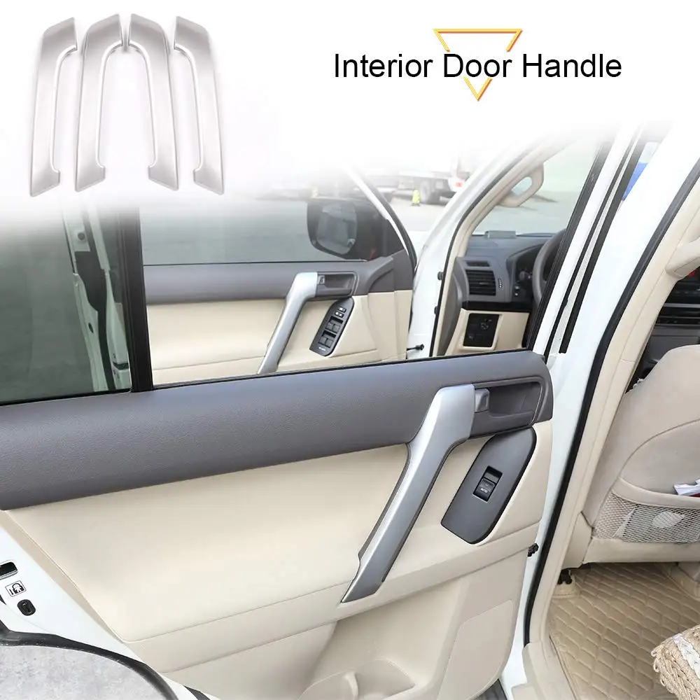 4 шт. интерьер АБС-системы автомобиля дверная ручка рамка Накладка для Toyota Land Cruiser