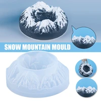 1pcs snow mountain silicone mold epoxy resin casting silicone volcano mold diy plaster jewelry making tool