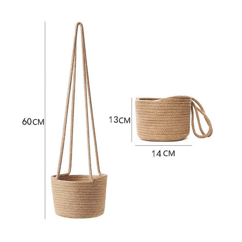 

Flowers Woven Hangers Handmade Hanging Baskets Flowerpot Plant Holder Plant Hanger Indoor Wall Hanging Plant Holder Basket
