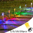 20 шт. светодиодный светильник на солнечной батарее, Ночной светильник, водонепроницаемый уличный светильник для газона, красочный ландшафтный светильник, внутренний двор, Декор, солнечный ночник