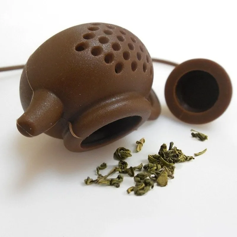 

1Pcs Creative Teapot-Shape Tea Infuser Strainer Silicone Tea Bag Leaf Filter Diffuser Teaware Teapot Accessory Kitchen