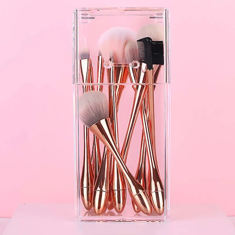 Hot Sale Makeup Brush Holder Cosmetic Organizer with Lid Dustproof | Дом и сад