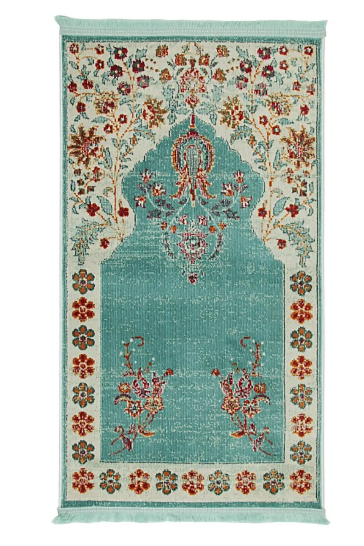 

Prayer mat Prayer Rug Vıntage Sc09a turquoise 70x120 Cotton Figured Antiallergic Machine Made carpet & Rug Mat home