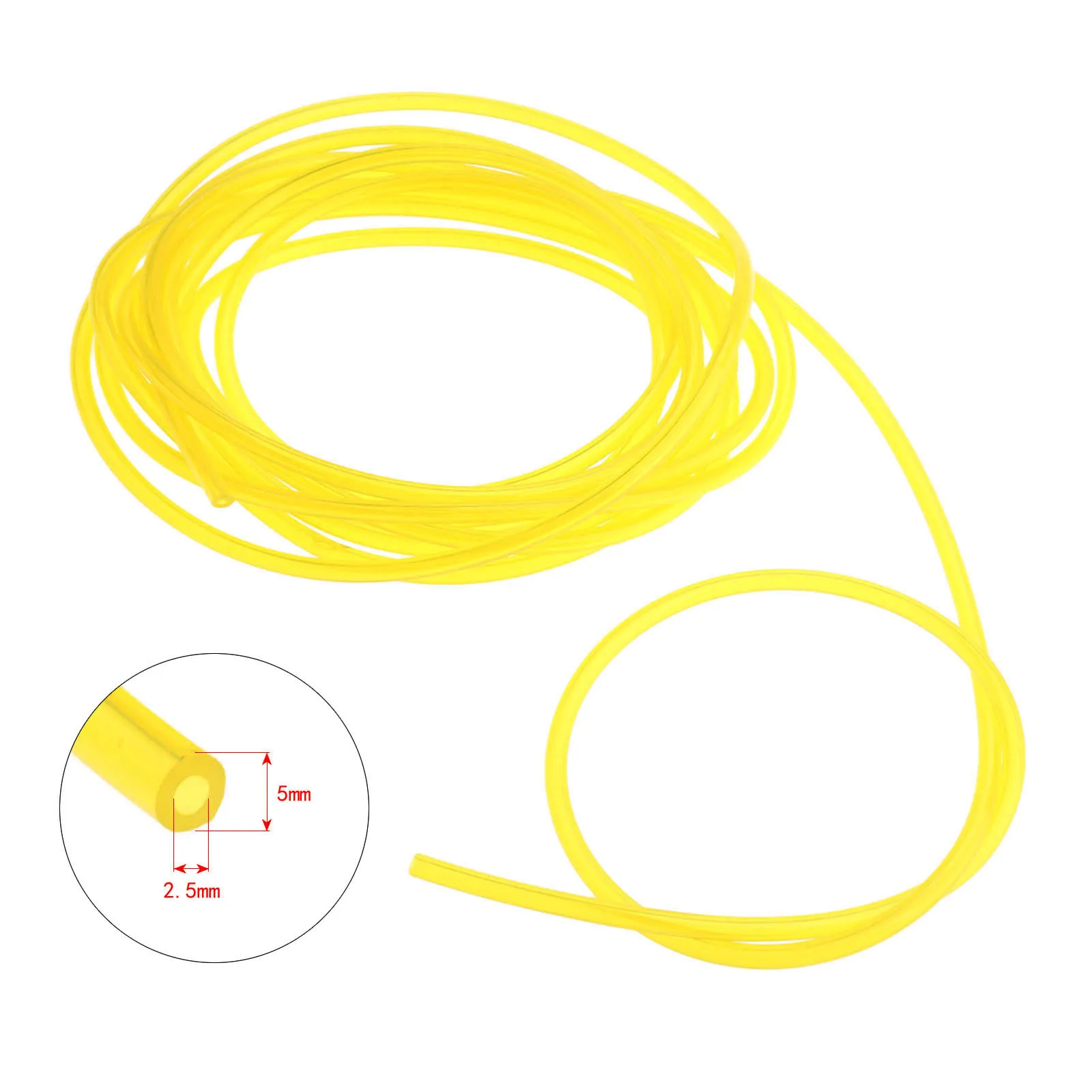 5 м газовый двигатель машина Масляная труба желтый цвет топливный шланг для