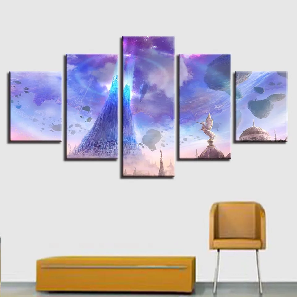 Картины на холсте домашний декор HD принты 5 шт. светильники ангелов Aion плавающие