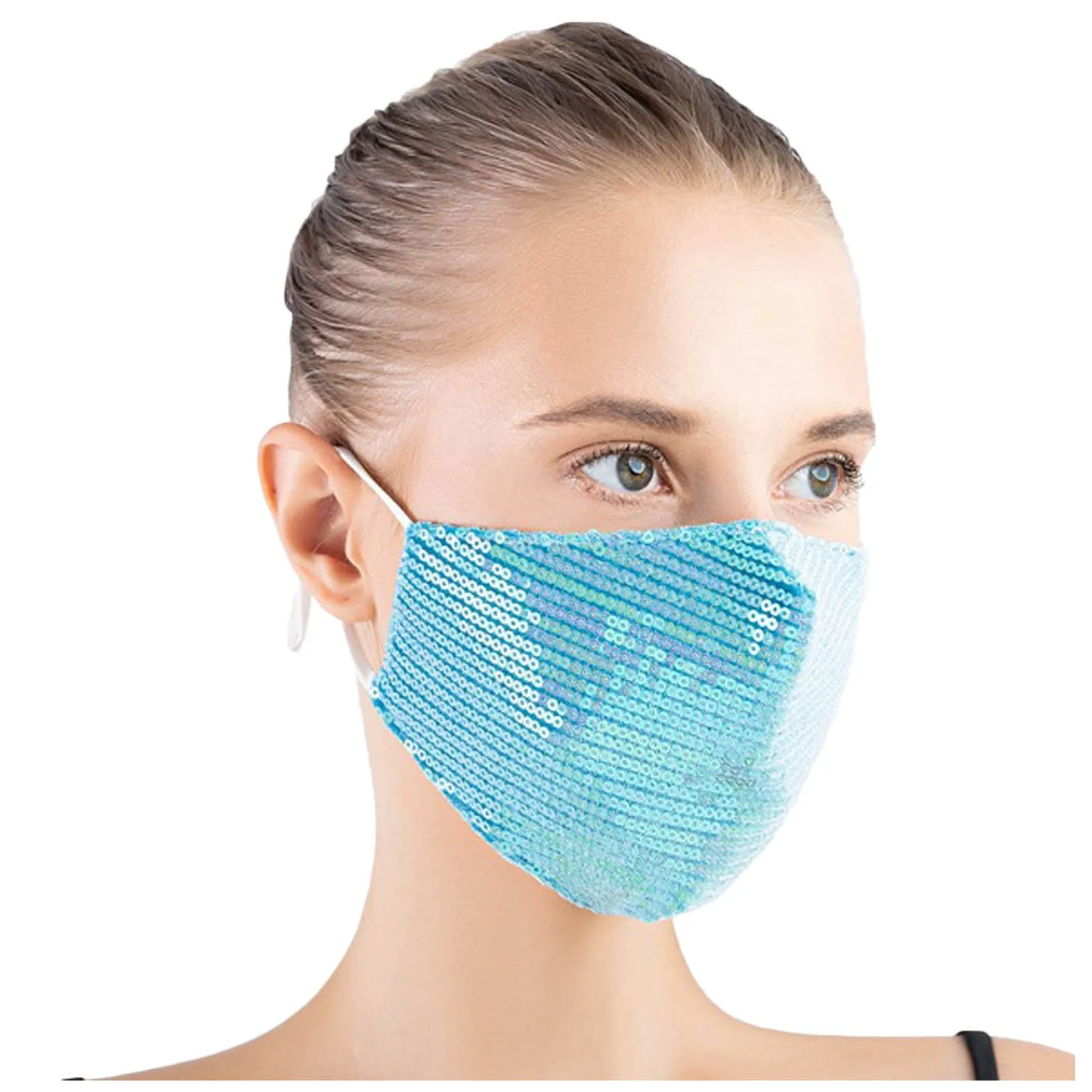 

Shining Sequin Face Mask For Women Fashion Glitter Mouth Mask Reusable Washable Cotton Masks Filter Adults Mascarillas Masque