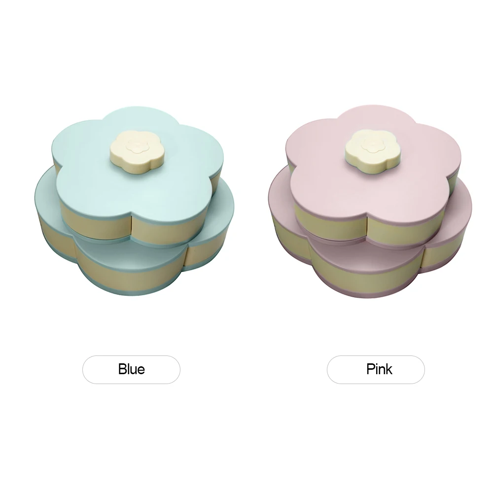 Двухслойные коробок для закусок из конфетные тарелки пачка в виде лепестков