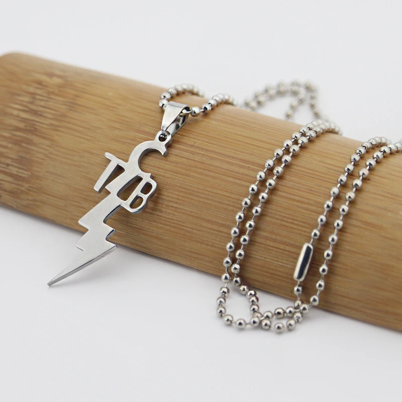 Ожерелье TCB Elvis Presley из нержавеющей стали музыкальное ожерелье с буквами алфавита