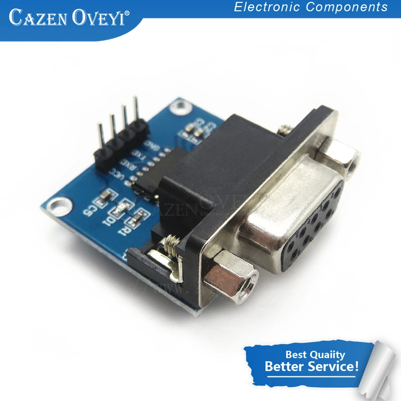 1 шт./лот MAX3232 RS232 в TTL модуль преобразователя последовательного порта DB9 соединитель MAX232 в наличии