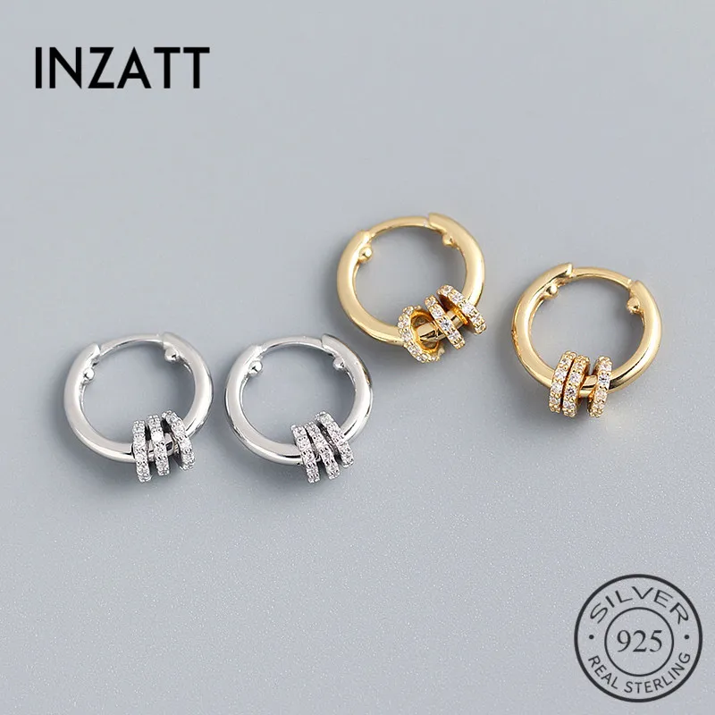 

Серьги-кольца женские из серебра 925 пробы, с фианитами