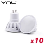 Светодиодная лампа MR16 GU10, 10 шт.лот, 3 Вт, 220 В переменного тока, светодиодная лампа, Точечный светильник, светодиодный прожектор, освещение на 120 градусов