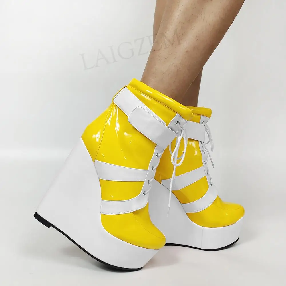 Женские ботильоны на платформе со шнуровкой большие размеры 44 46 47 50 52|Женские
