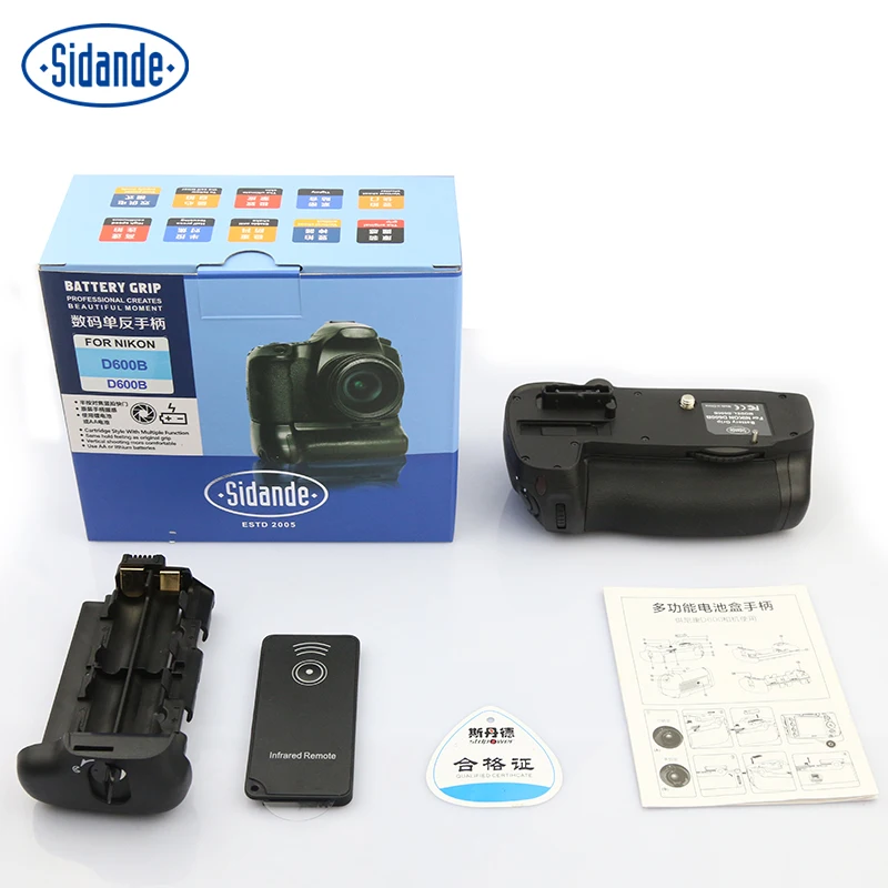 Вертикальный держатель для аккумулятора Sidande D600 используется Nikon D610 D SLR