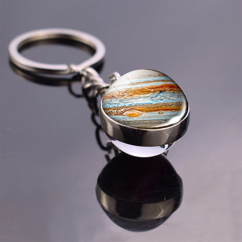 Брелок Earth Moon Galaxy с солнечной системой стеклянный шар планетой брелок кулоном