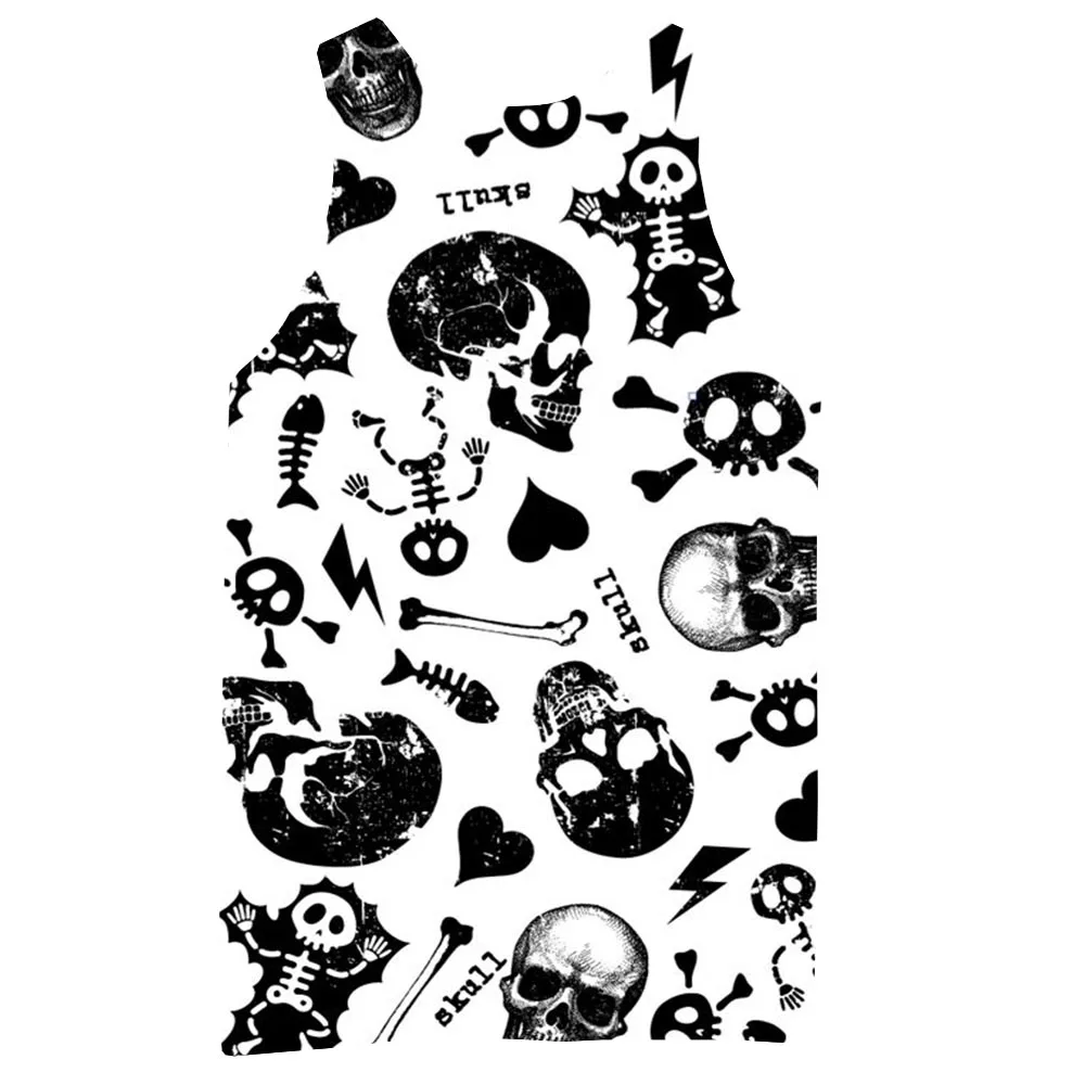 

Skull Graphic Tank Top For Men 3D Print Sleeveless Pattern Top Psychedelic Vest